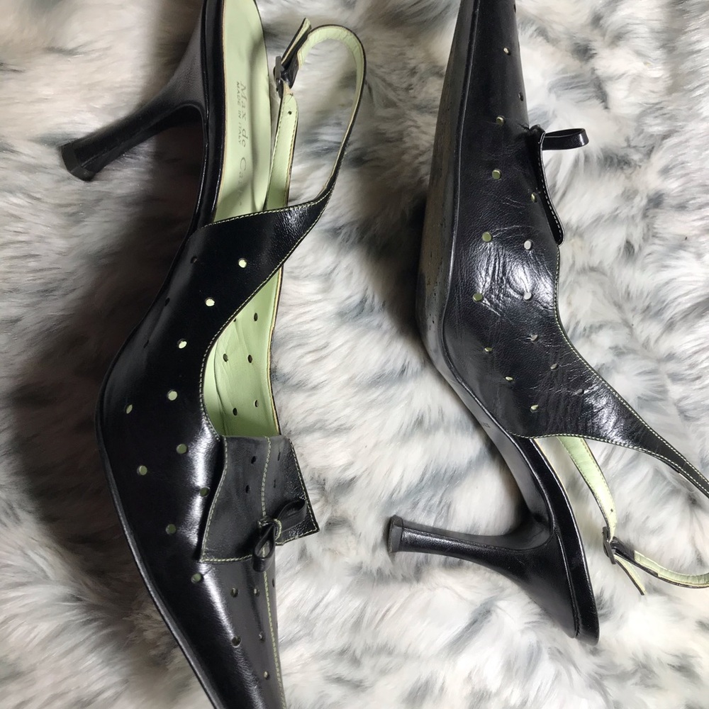 Max de Carlo black sandals, size 10, made in Italy